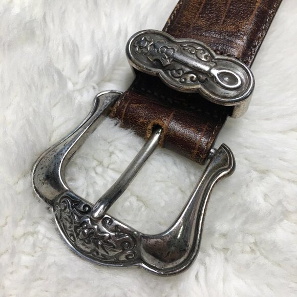 Brighton Women\'s Teapot Leather Belt Size M Length 36\